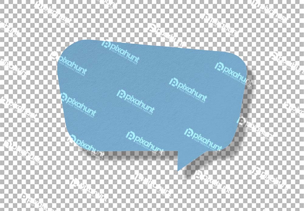 Free Premium PNG Bubble icon | Isolated speech balloon shaped blue paper 