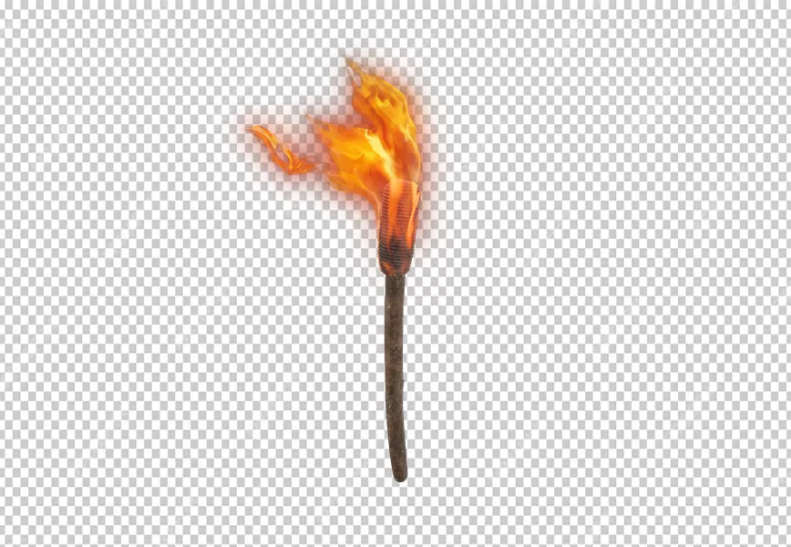 Free Premium PNG Burning torch With fire in the top