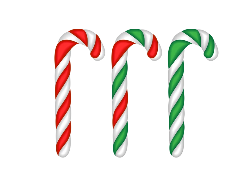 Free Premium PNG Candy cane with red and white stripes. Christmas sweet treat. png