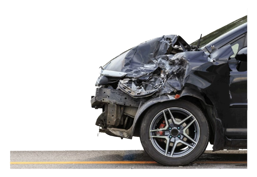 Free Premium PNG Car accident damage front side