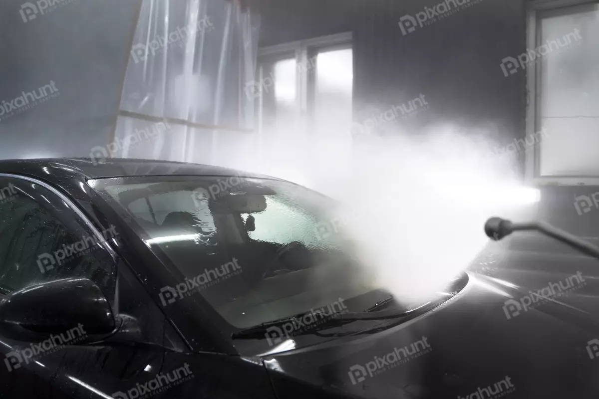Free Premium Stock Photos Car Washing Service | Car cleaning service | Car clean With Water