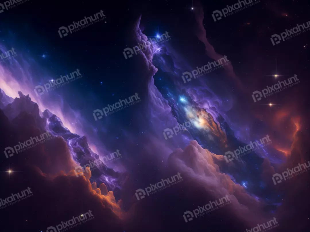 Free Premium Stock Photos Celestial Wonders Majestic Beauty of a Vast Galaxy-Filled Sky Illuminated by Stars