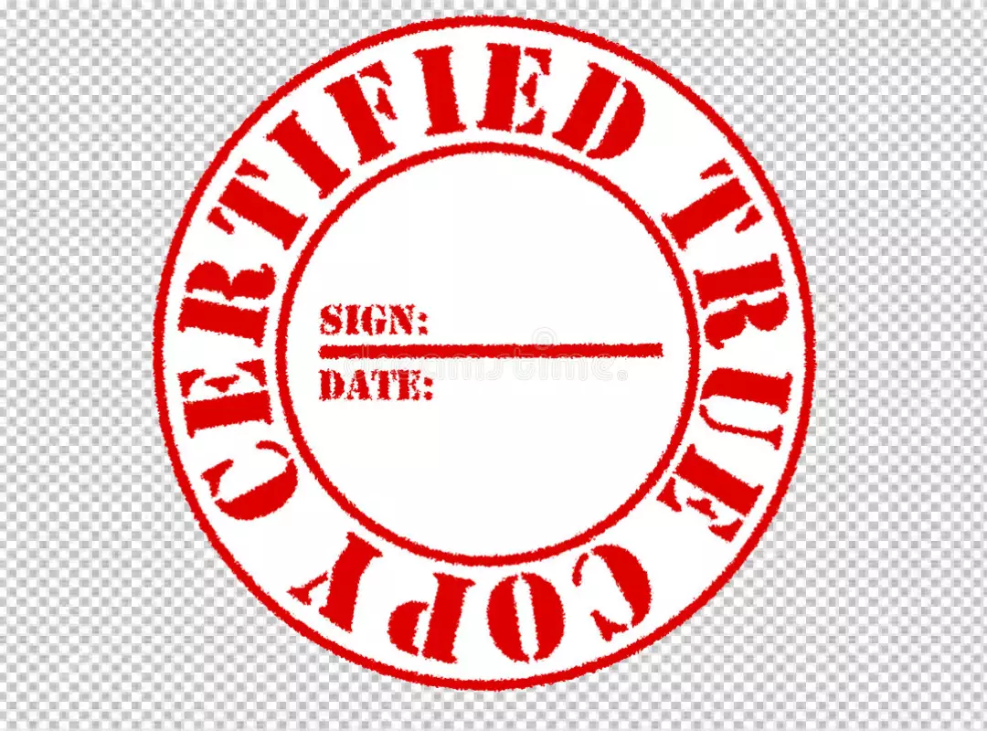 Free Premium PNG Certified Red Stay Safe Stay Clean Rubber Stamp.