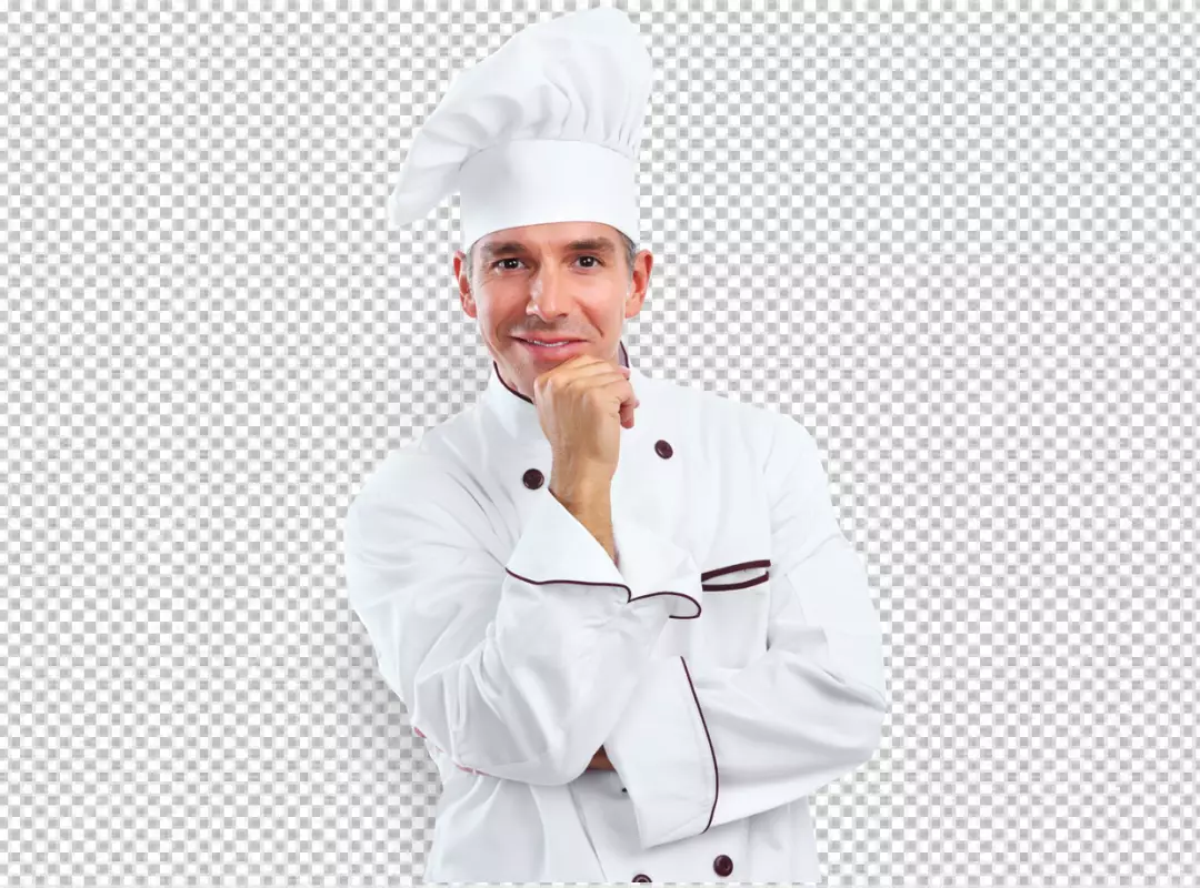 Free Premium PNG Chef giving thumbs up in isolated png background