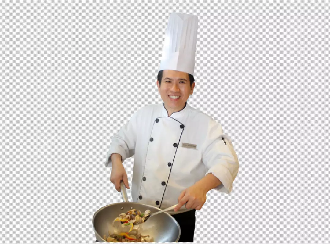 Free Premium PNG Chef making Ok sign over PNG