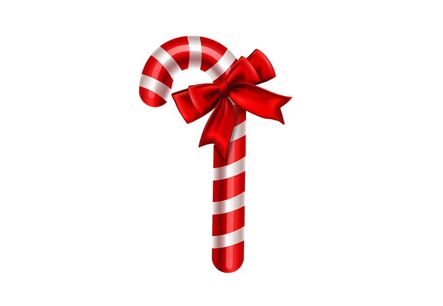 Free Premium PNG Christmas 3d candy stick png