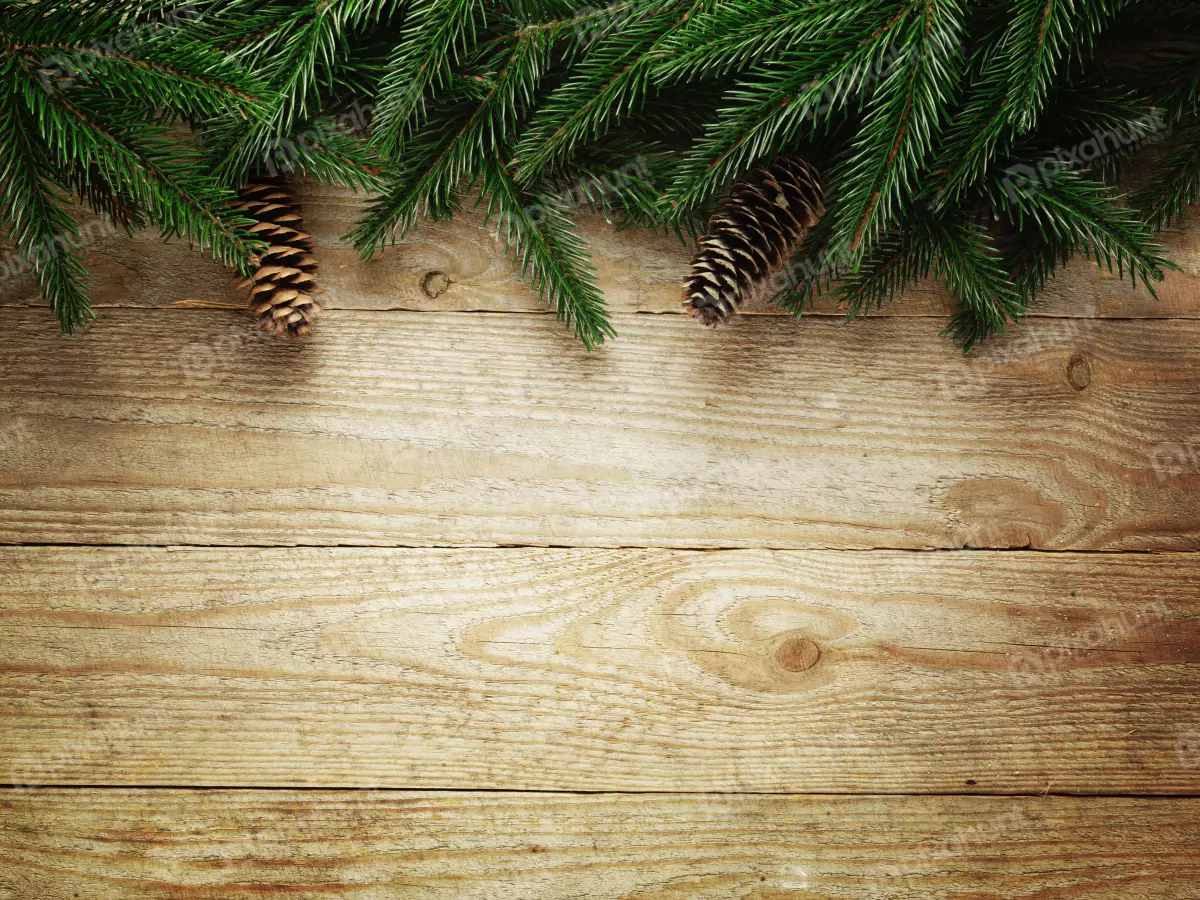 Free Premium Stock Photos Christmas background with fir branches and wooden texture