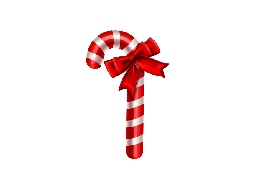 Free Premium PNG Christmas candy cane 3d icon transparent background