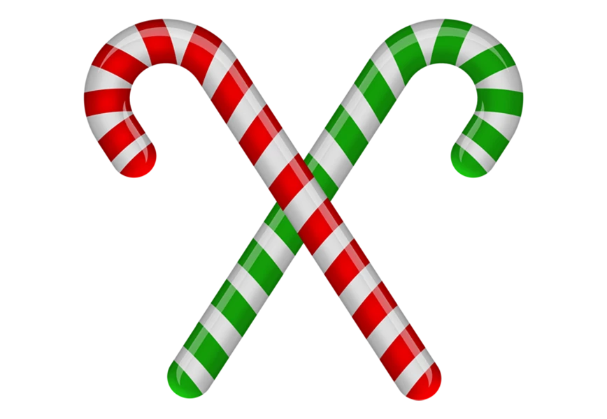 Free Premium PNG Christmas candy cane cut out on transparent background 