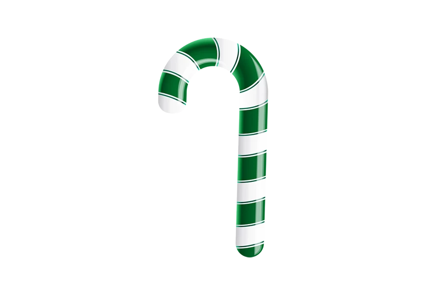 Free Premium PNG Christmas Candy Canes on transparent surface