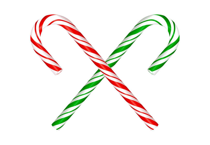 Free Premium PNG Christmas red white red green twisted candy cane caramel 3d transparent  background