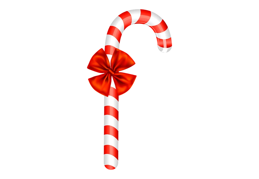 Free Premium PNG Christmas striped candy cane on transparent background