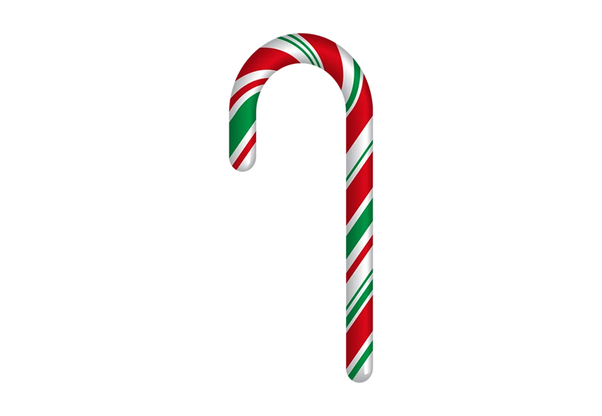 Free Premium PNG Christmas striped candy canes on transparent background