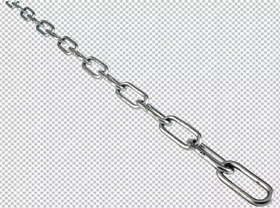Free Premium PNG Chrome plated metal chain on transparent background 