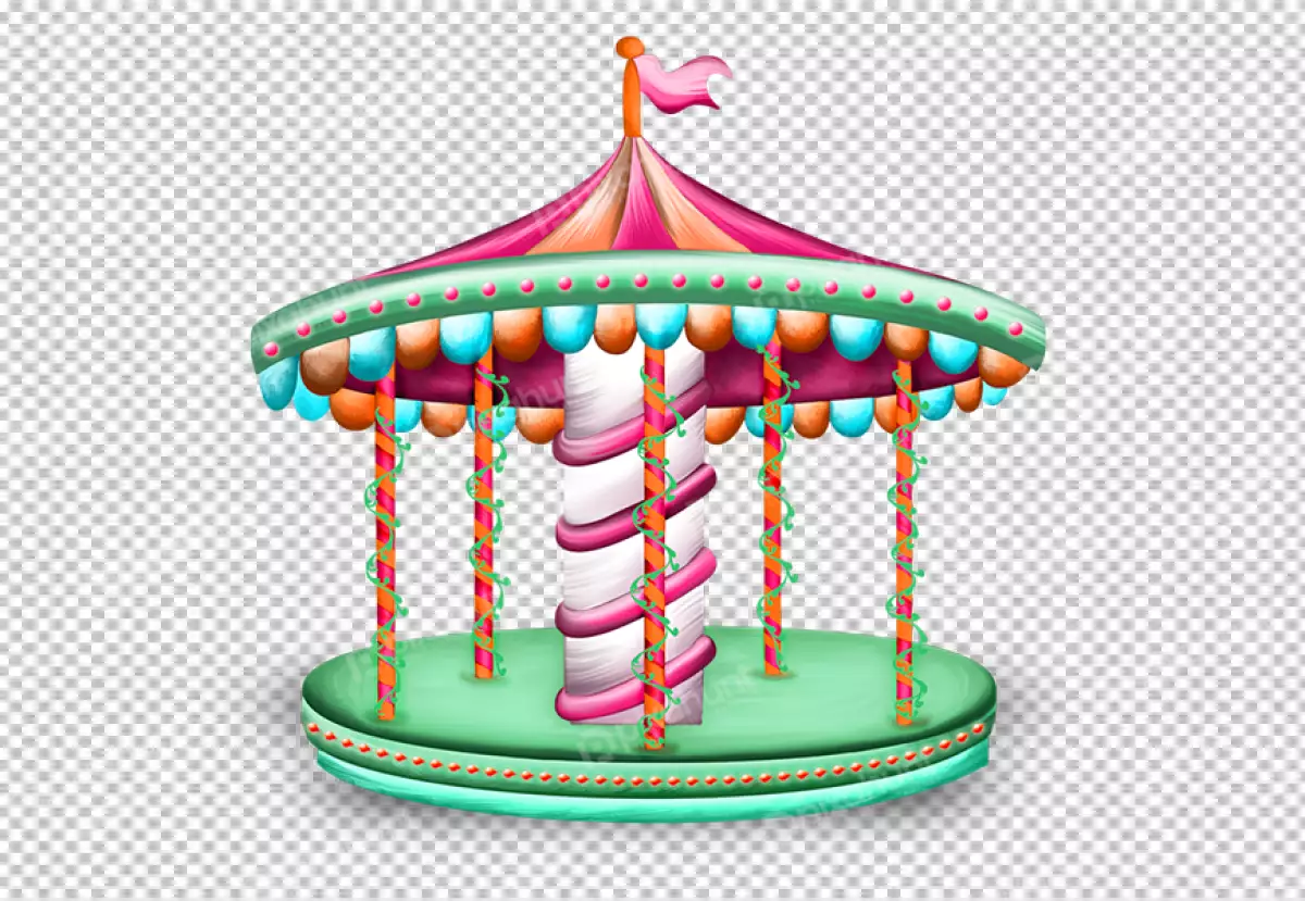 Free Premium PNG Classic Carousel Detail on transprent  Background
