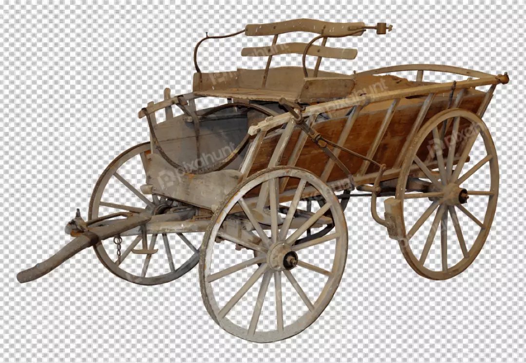 Free Premium PNG classic carriage in Wooden Cart