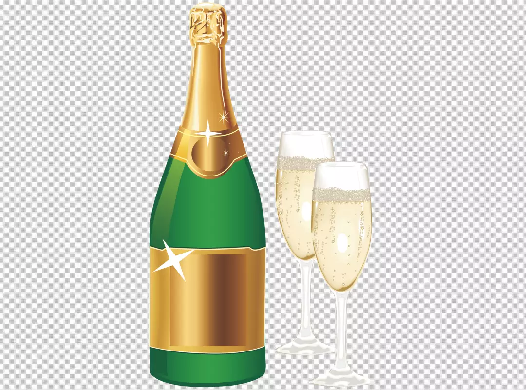 Free Premium PNG Close-up luxury champagne bottle
