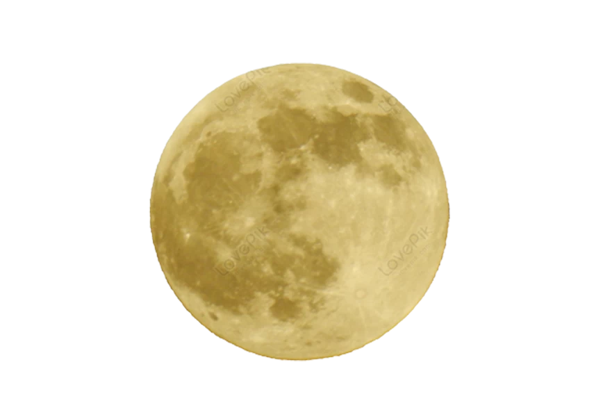 Free Premium PNG Closeup shot of the moon isolated on a transparent background 