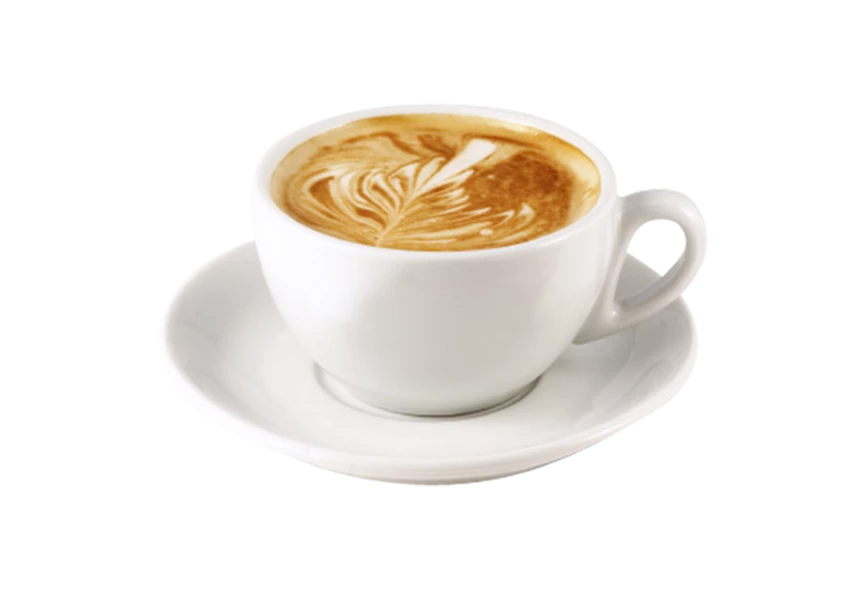 Free Premium PNG coffee foam in a white cup on a transparent background