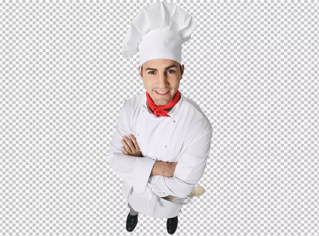 Free Premium PNG Cooking is my passion Confident mature chef in white uniform keeping arms crossed  transparent background 