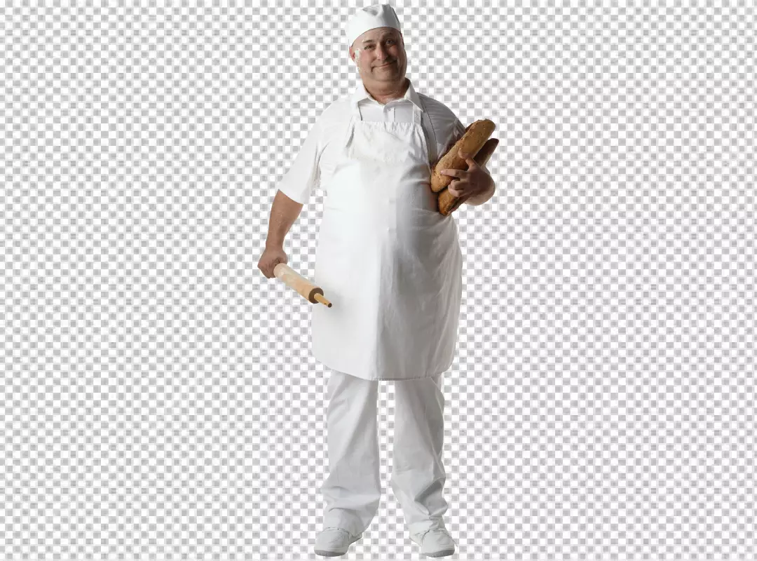 Free Premium PNG Cooking, profession and people concept - happy male chef cook inviting transparent background 