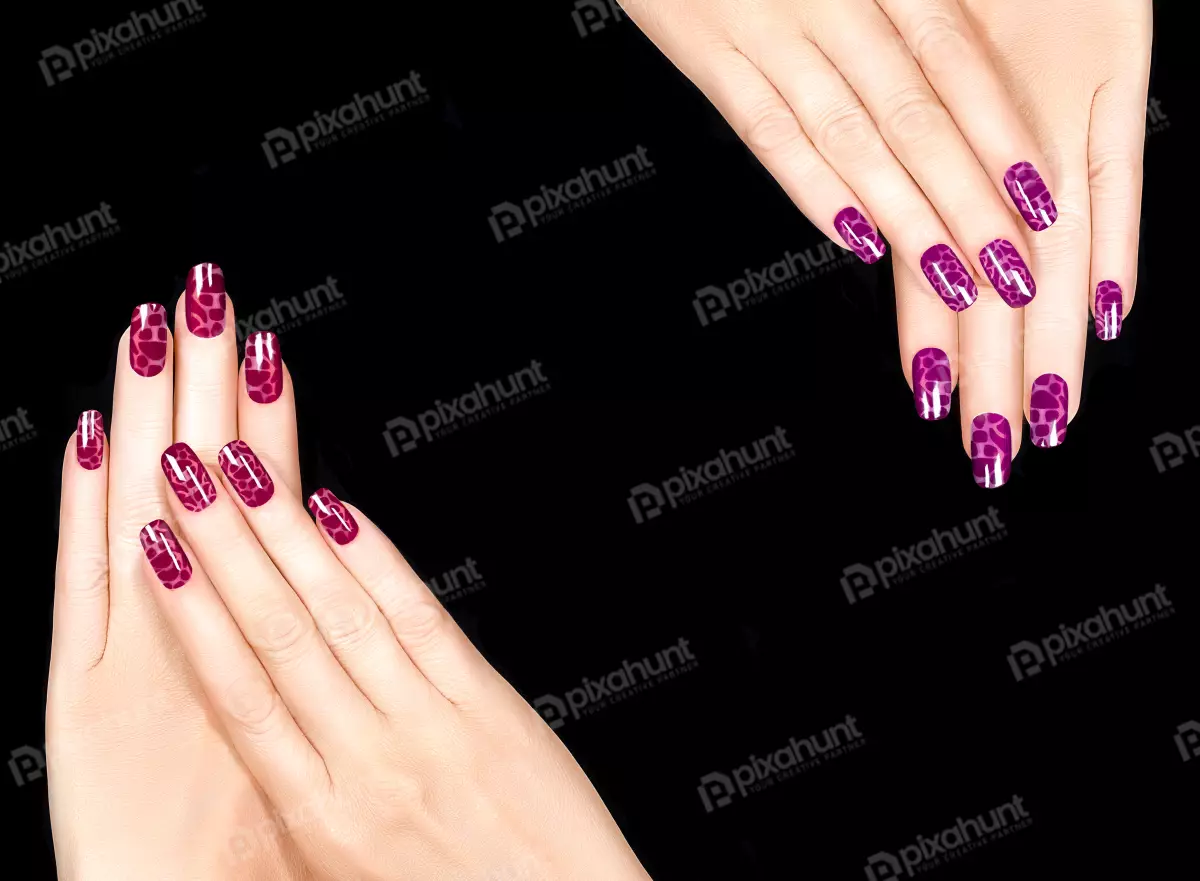 Free Premium Stock Photos Crackle Nail Lacquer. Colorful Nail Art. Tattoo