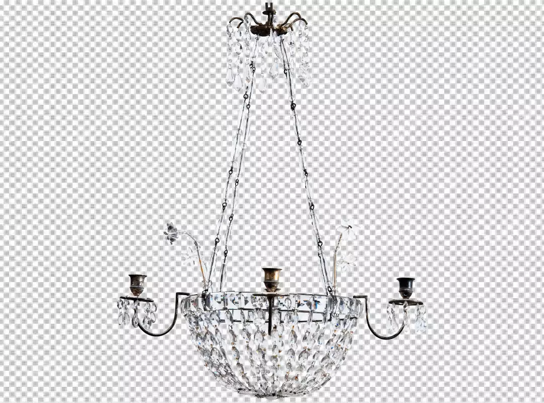 Free Premium PNG Crystal chandelier for the interior isolated on png background home lighting cg