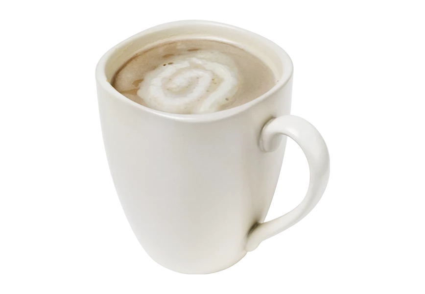 Free Premium PNG Cup of coffee with a drawing in the foam Transparent Background