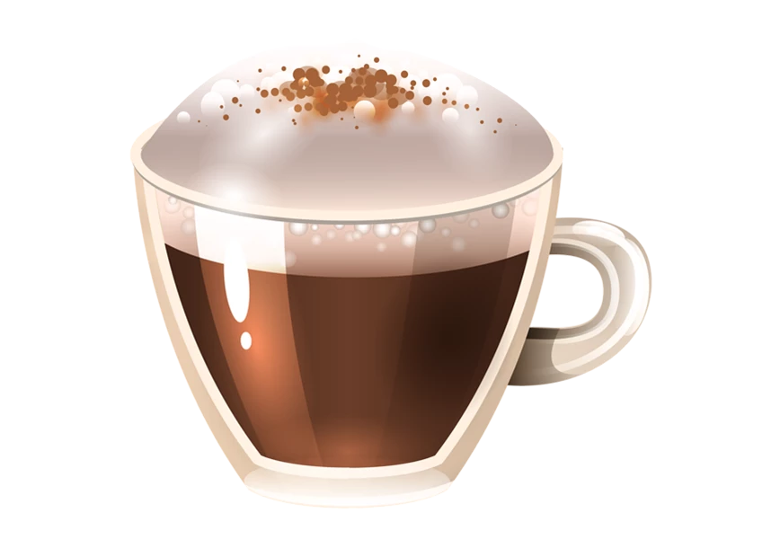 Free Premium PNG Cup of hot cappuccino with froth Transparent Background