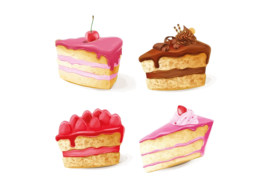 Free Premium PNG Cupcake constructor with various appetizing toppings set on transparent background