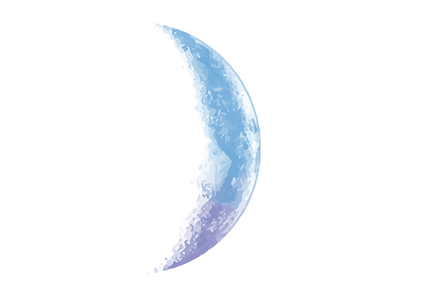 Free Premium PNG cute moon character gradient shiny clouds colors white collection