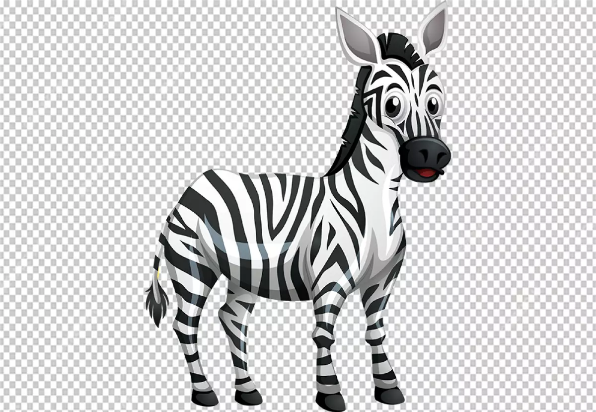 Free Premium PNG Cute zebra illustration look funny and nice also