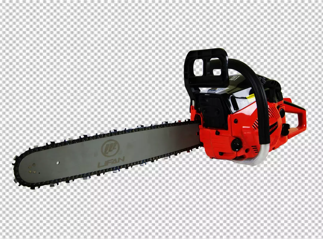 Free Premium PNG Drive gear and chain tensioner a chain saw closeup on a png background