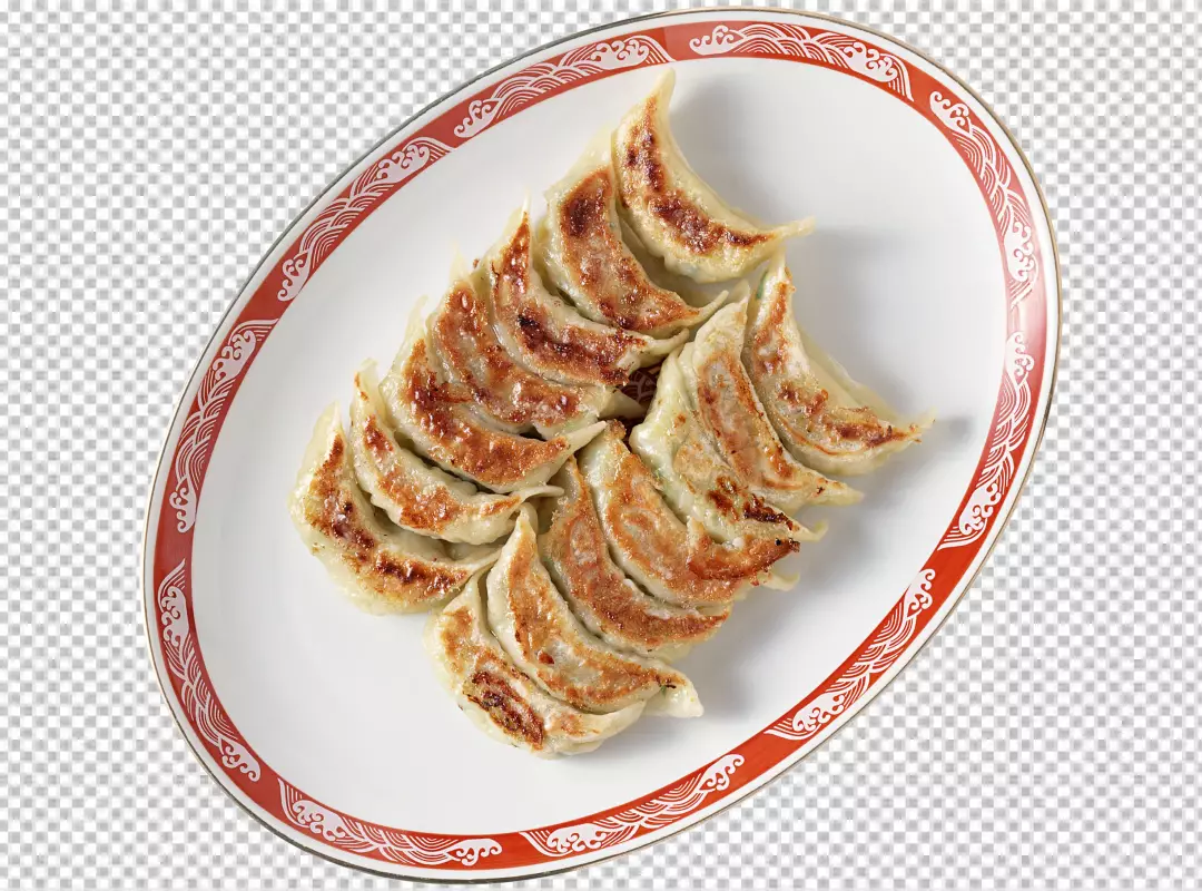 Free Premium PNG Dumplings with sour cream and herbs on a dark plate Meat dumplings transparent background 