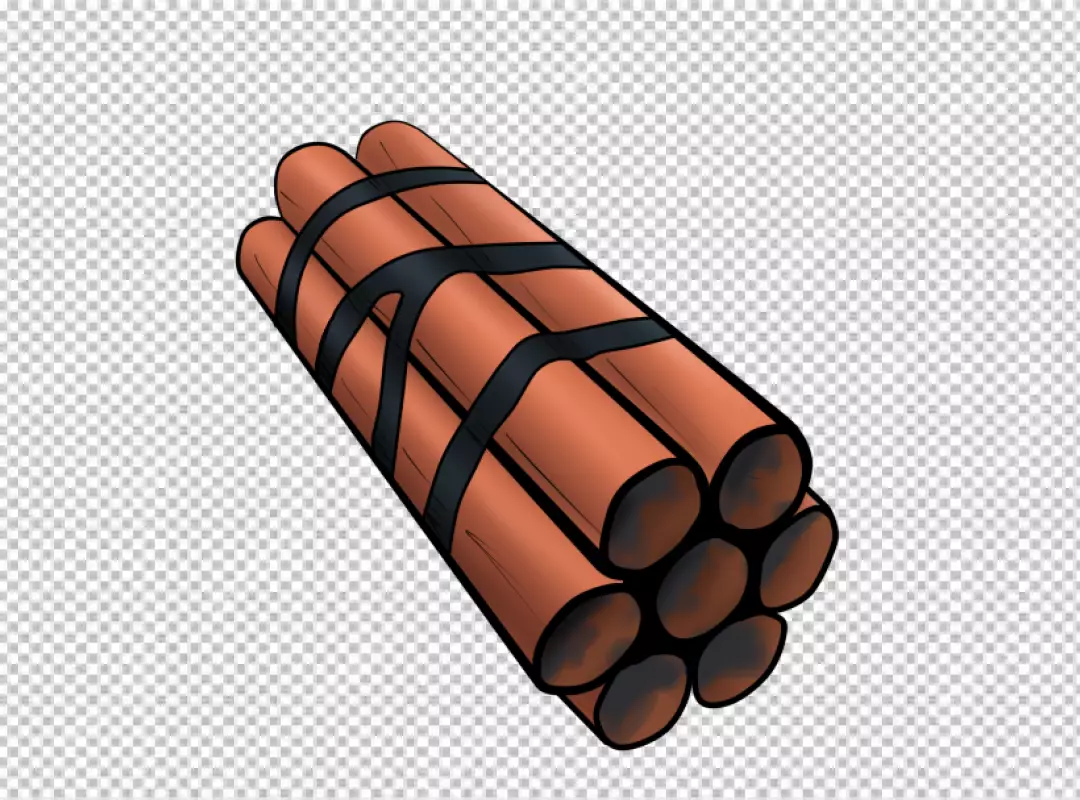 Free Premium PNG Dynamite time bomb on a transparent backgroundd. Timebomb made of dynamite on transparent background