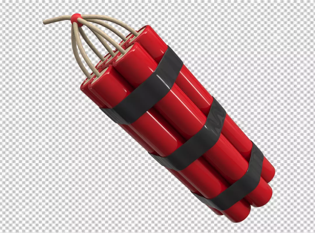 Free Premium PNG Dynamite with a burning cord Flat style transparent background 