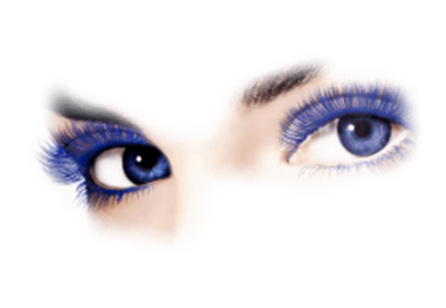 Free Premium PNG Eye make-up with bright saturated colors on transparent background