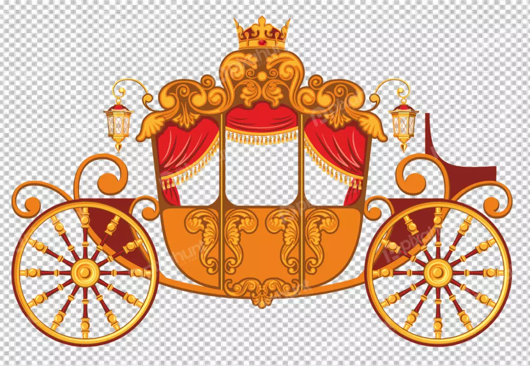 Free Premium PNG Fairy tale carriage transparent background 