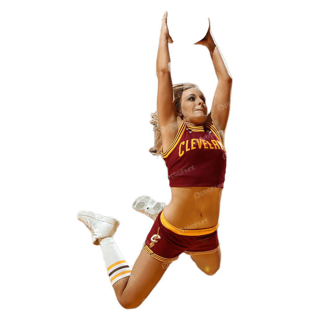 Free Premium PNG Female professional volleyball playe | Cleveland Cheerleader playing volleyball