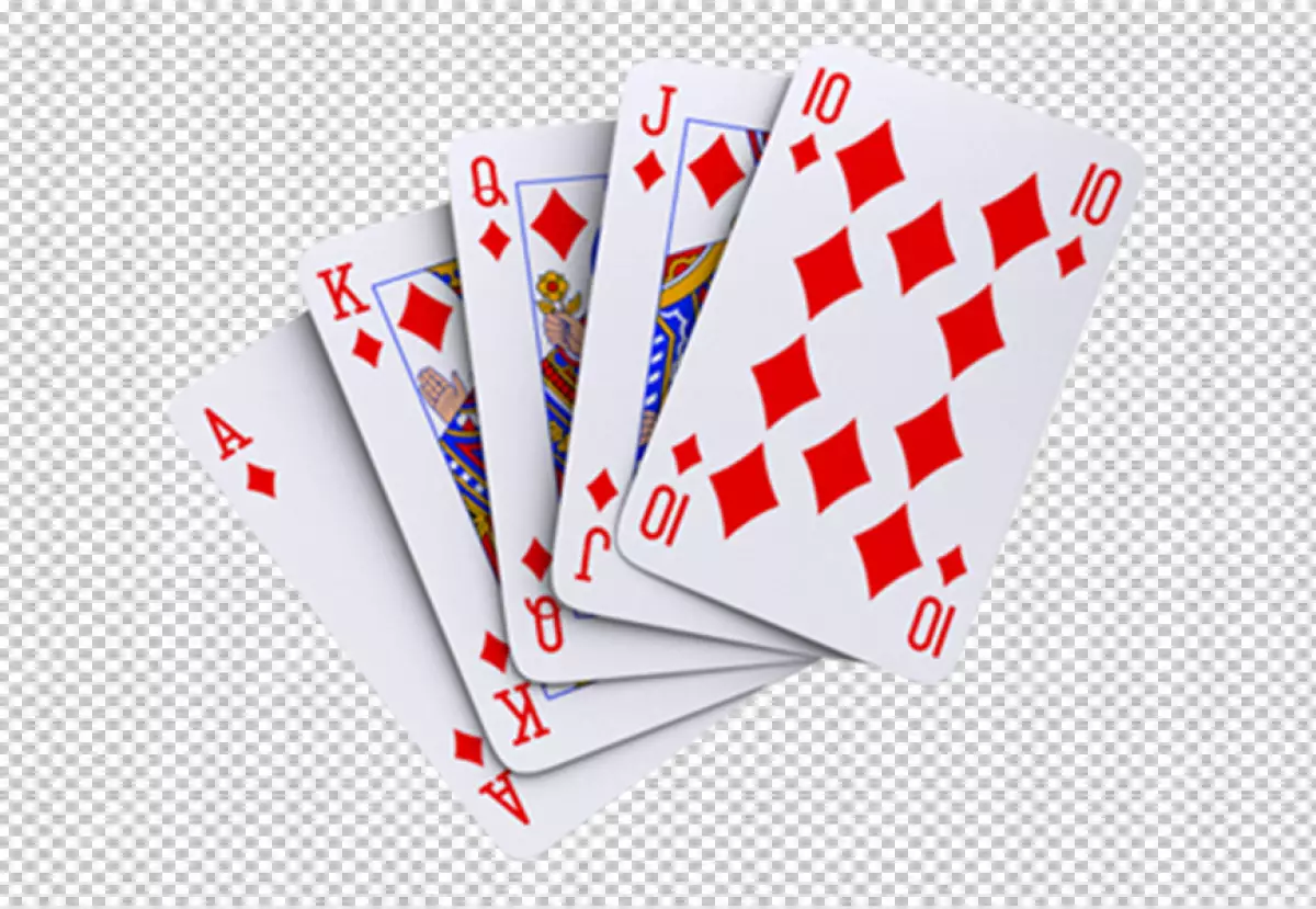 Free Premium PNG Five pocker card | red color playing card