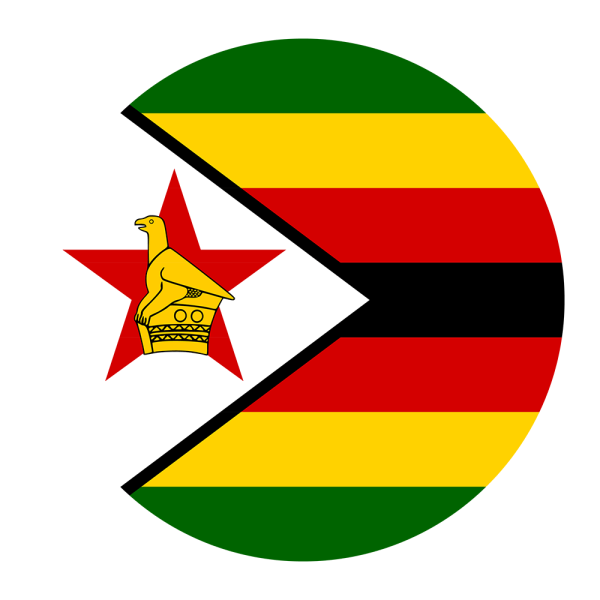 Free Premium PNG Flat Round Zimbabwe Flag Download