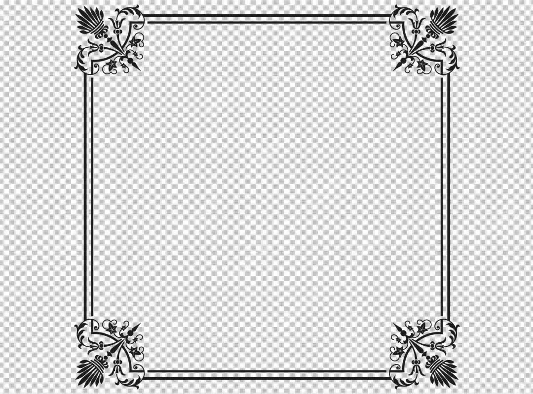 Free Premium PNG Four corners of the frame are well illustrated