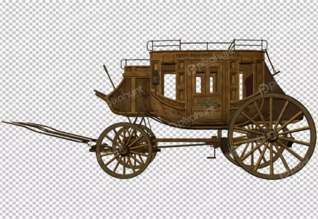 Free Premium PNG Free vector fairytale carriage concept with old wheels and antique transportation