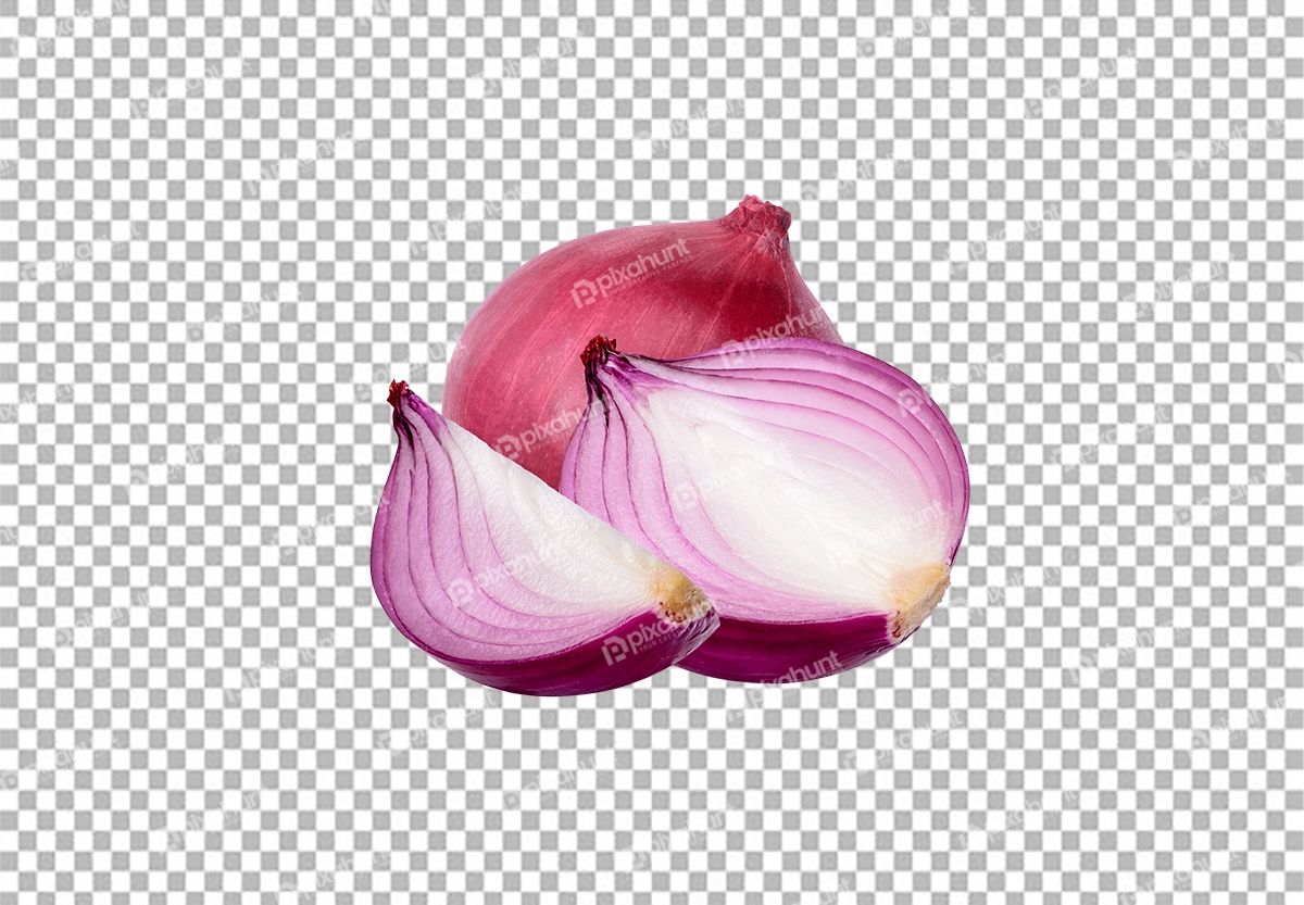 Free Premium PNG Fresh Red Onion Transparent Background