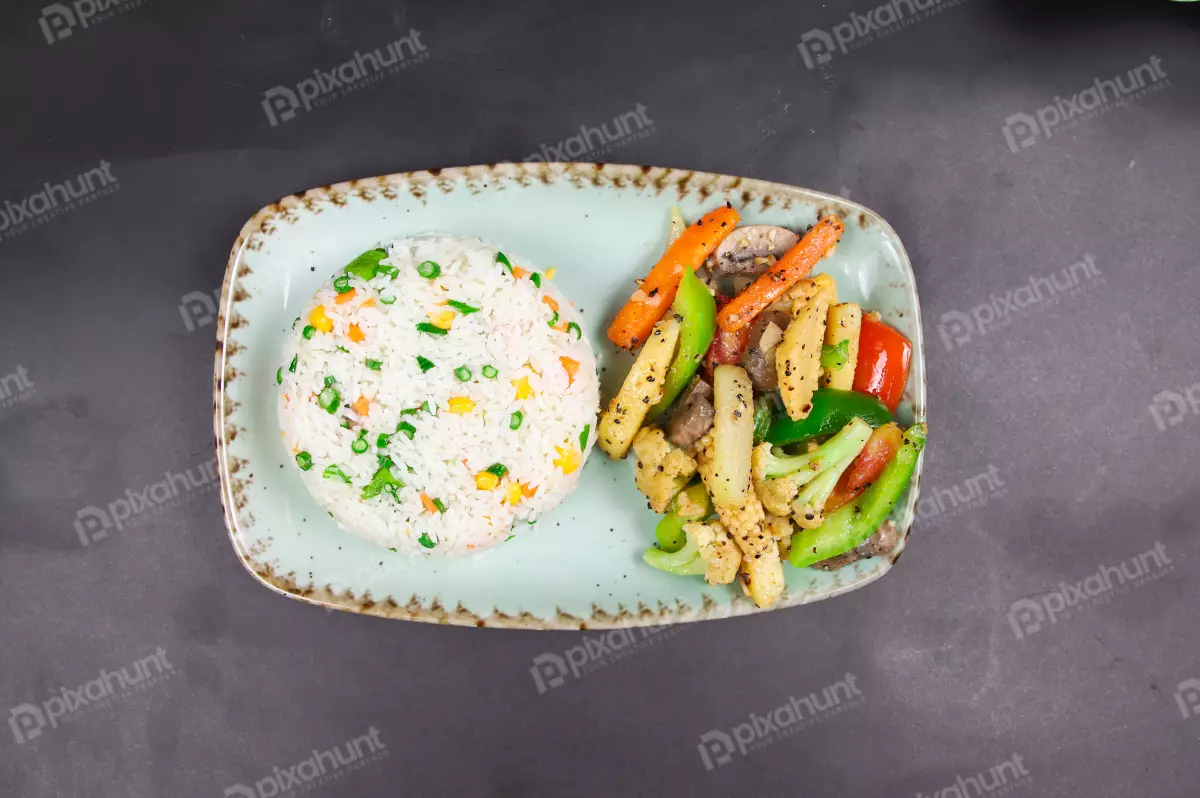 Free Premium Stock Photos Fried Rice With Vegetable Photo Free Download