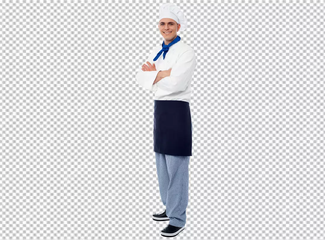 Free Premium PNG Friendly young chef winking an eye