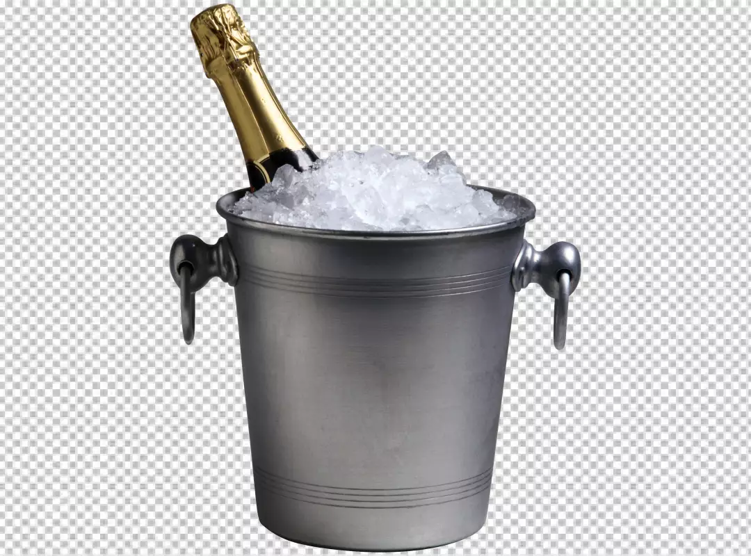 Free Premium PNG Front view glass of champagne with bottle on a light drink alcohol photo color champagne new year