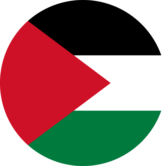 Free Premium PNG Full Round Flag State of Palestine