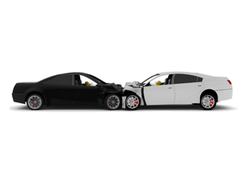 Free Premium PNG Fully front side two car crash