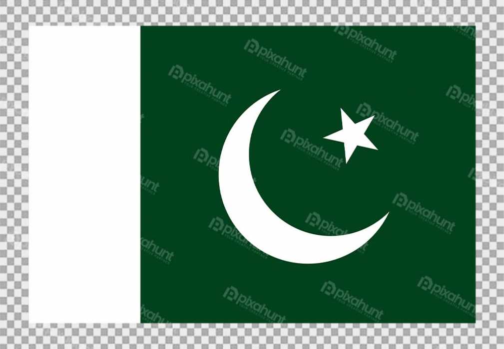 Free Premium PNG Green flag with white crescent moon and star 